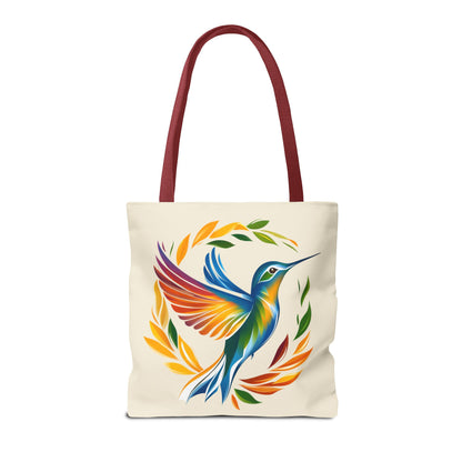 Hummingbird Rainbow Tote Bag - Natural color