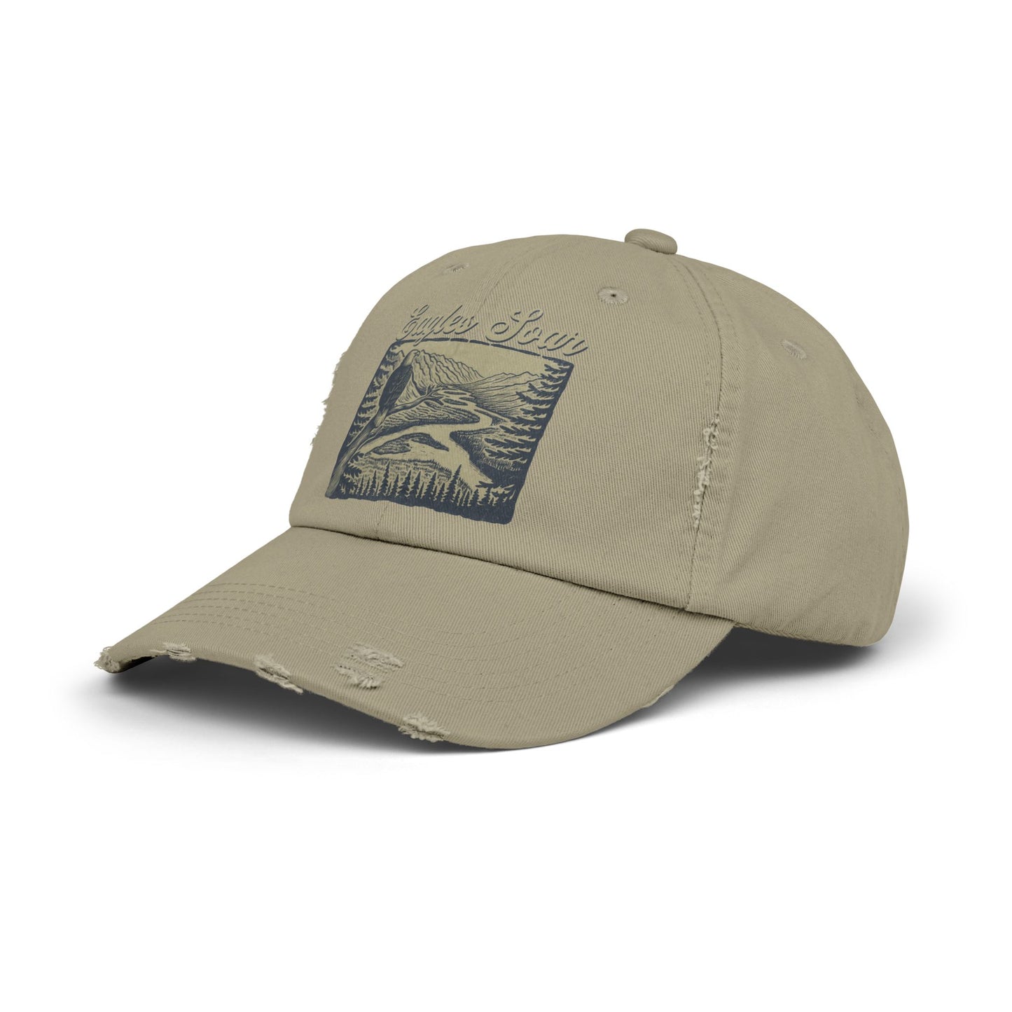 Eagles Soar Distressed Cap, Casual Hat for Bird Lovers, Unique Gift for Nature Enthusiasts, Trendy Apparel for Outdoor Adventures