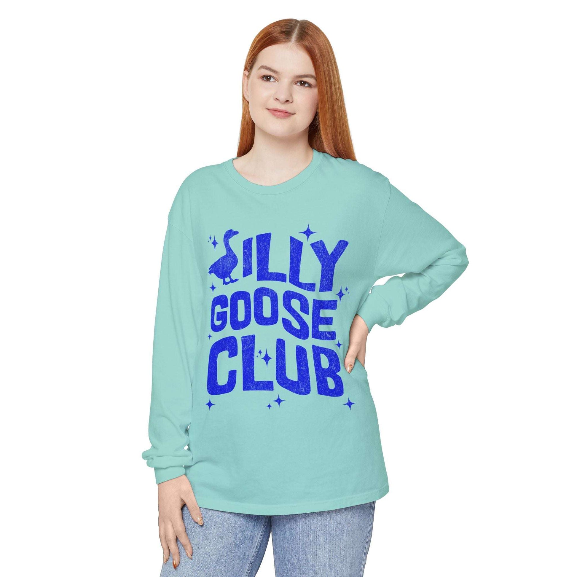 Silly Goose Club Unisex Garment-dyed Long Sleeve T-Shirt