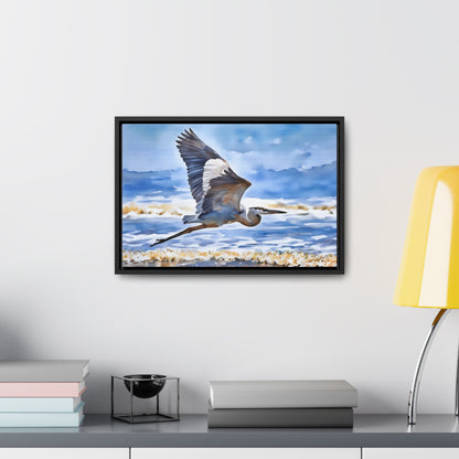Elegant Heron Artwork Canvas Wrap - Coastal Wall Decor for Beach Lovers