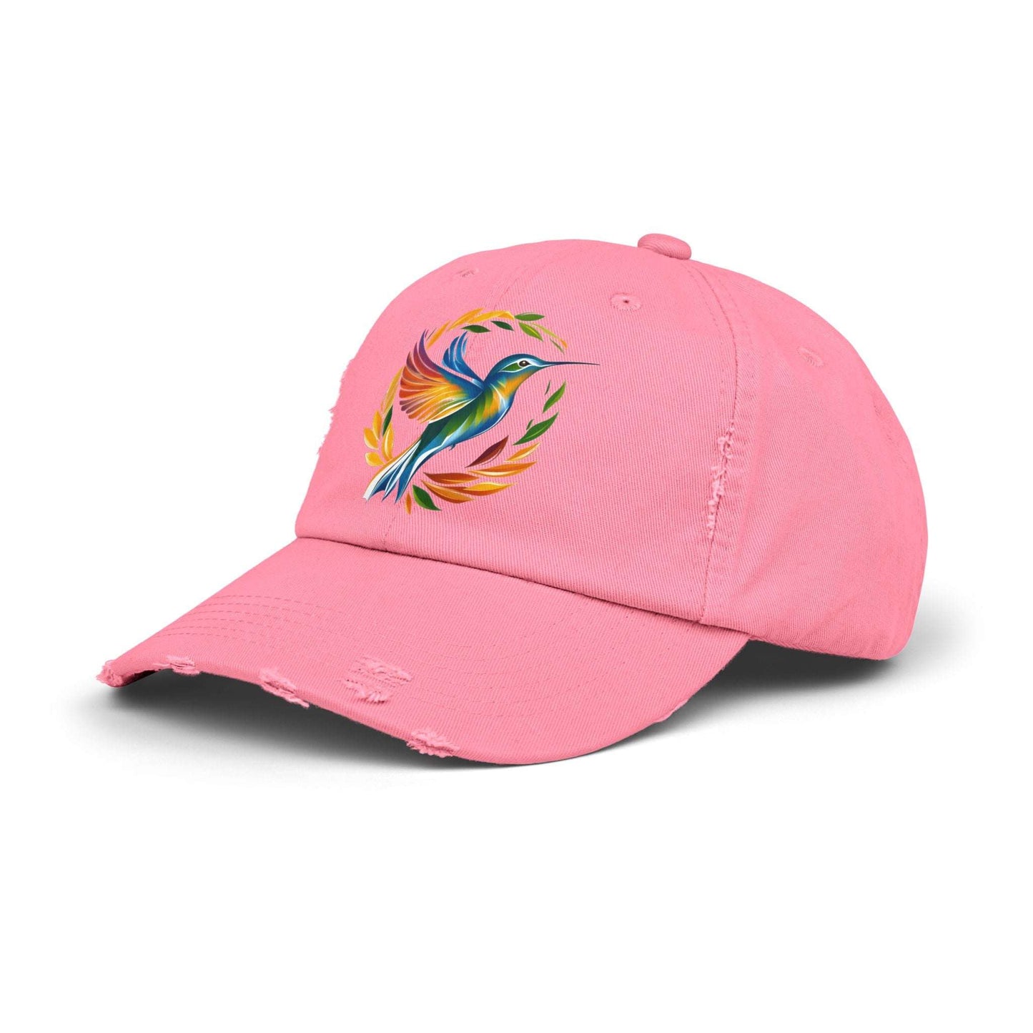 The Nerdy Birder Hummingbird Vintage Style Hat - Unisex Distressed Cap