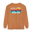 Easily Distracted by Birds Sunset on Back Long Sleeve Tee