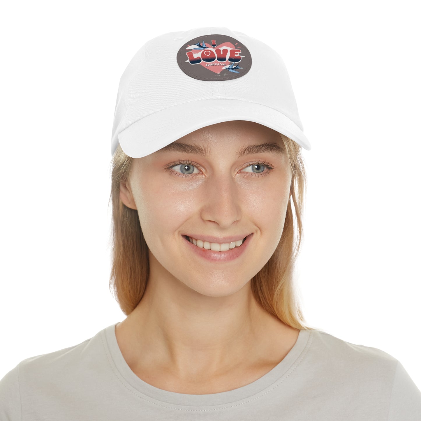The Nerdy Birder - "I Love BIrding" Dad Hat, Leather Patch Cap, Perfect Gift for Dads, Nature Lovers, Casual Style Cap, Summer Accessories