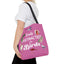 Easily Distracted by Birds Tote Bag in Pink - Fun and Quirky Bird Design for Bird Lovers