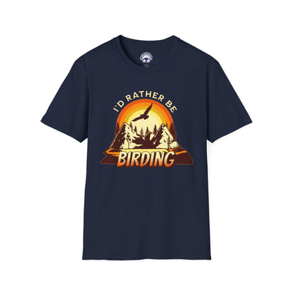 I'd Rather Be Birding Unisex Softstyle T-Shirt - Perfect for Birdwatchers
