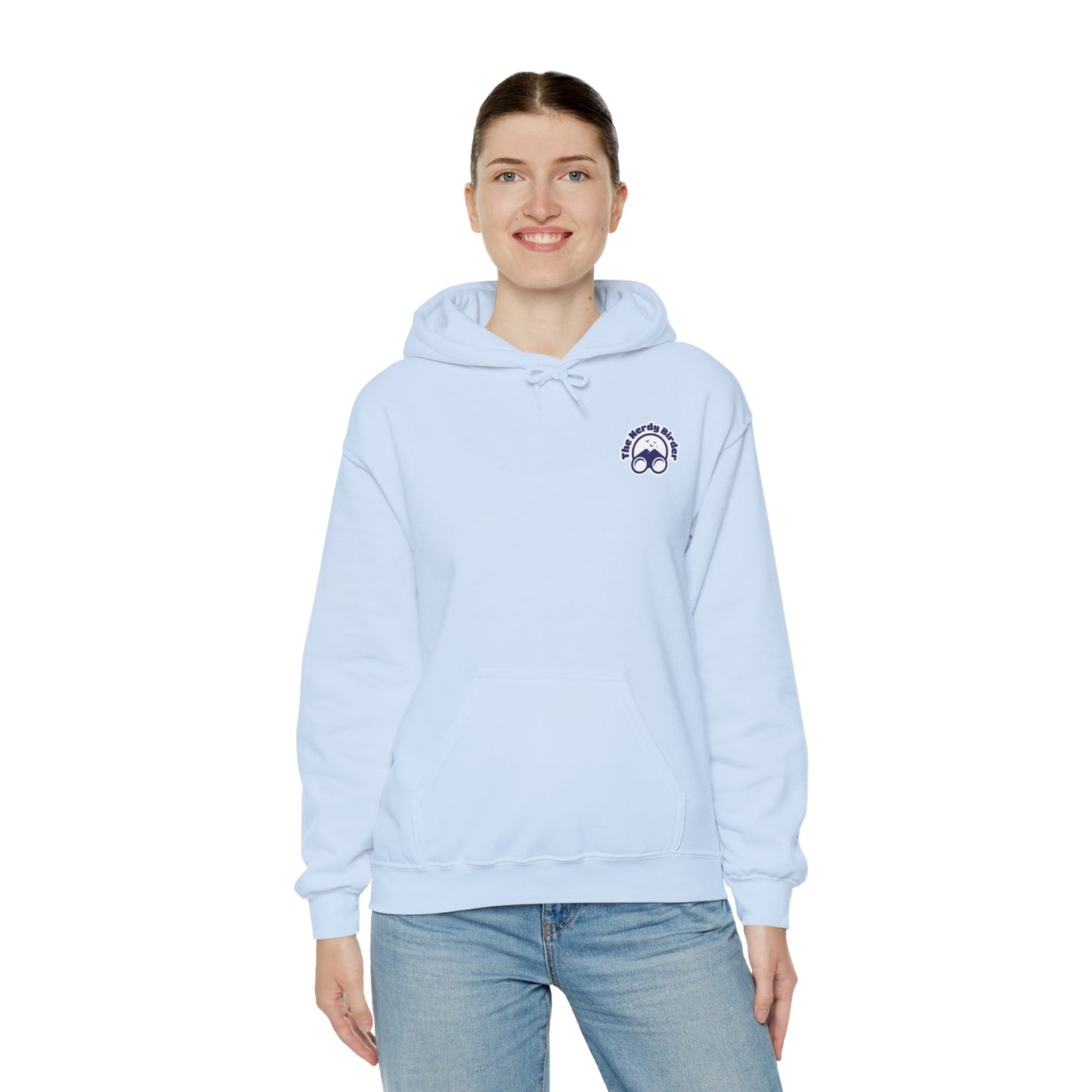 The Nerdy Birder Silly Goose Club Back Design Unisex Hoodie - Cozy Sweatshirt for Nature Lovers
