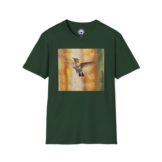 Hummingbird Watercolor T-Shirt, Nature Lover Gift, Birdwatching Shirt