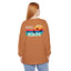 Easily Distracted by Birds Sunset on Back Long Sleeve Tee