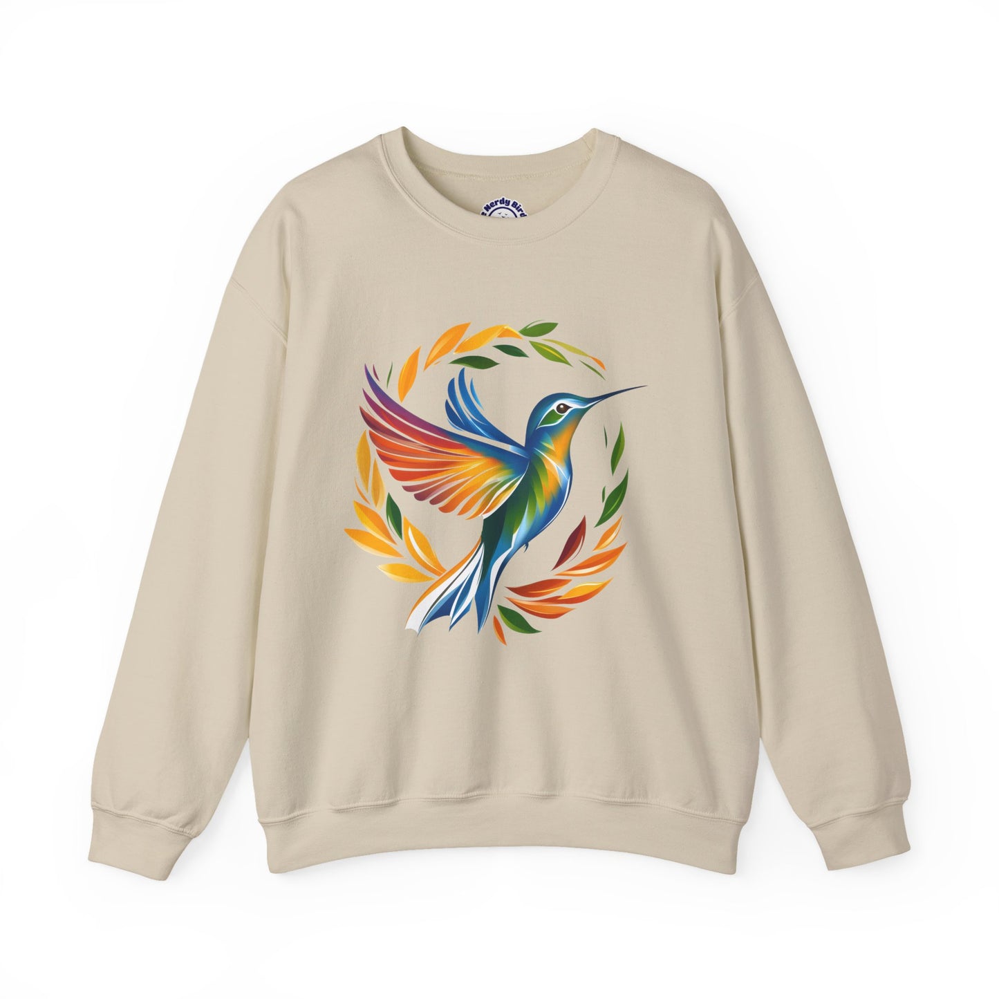 Hummingbird Rainbow Graphic Unisex Crewneck Sweatshirt