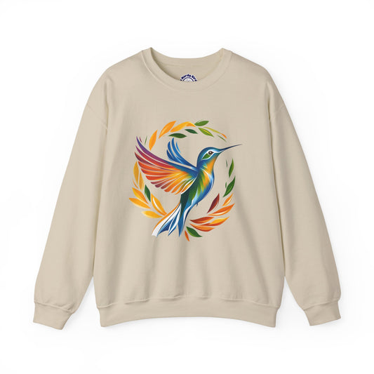 Hummingbird Rainbow Graphic Unisex Crewneck Sweatshirt
