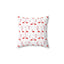 Holiday Flamingo with Candy Canes -  Polyester Square Pillow - A whimsical and festive touch to your home decor