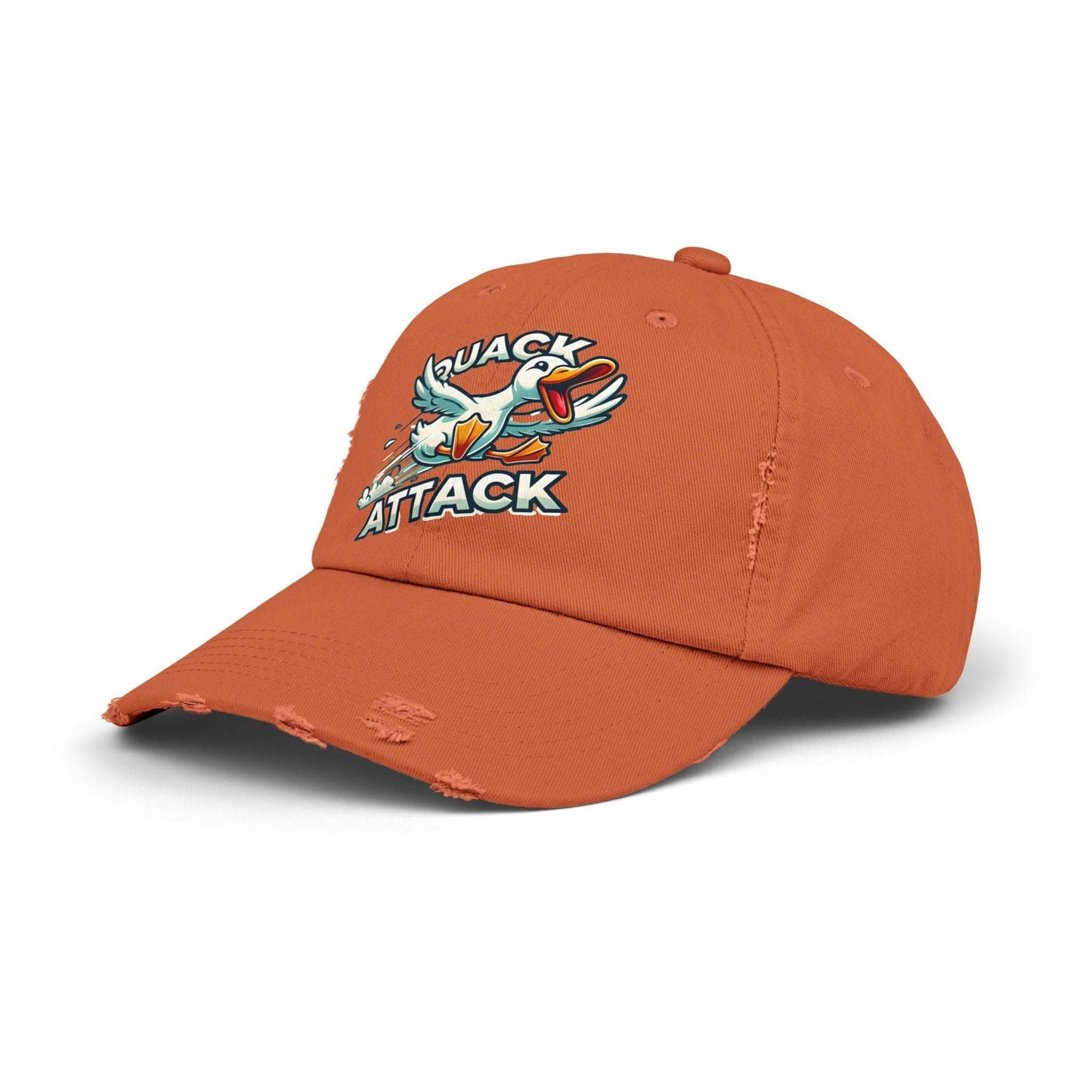 The Nerdy Birder Quack Attack Vintage Style Hat - Unisex Distressed Cap