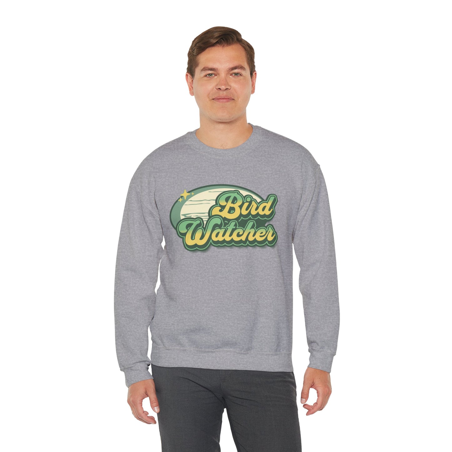 Bird Watcher Graphic Unisex Crewneck Sweatshirt