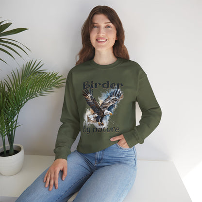 Eagle Birding By Nature Birding Enthusiast Crewneck Sweatshirt