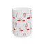 Holiday Flamingo Ceramic Mug – Fun 11oz & 15oz Coffee Cup with Candy Canes Design