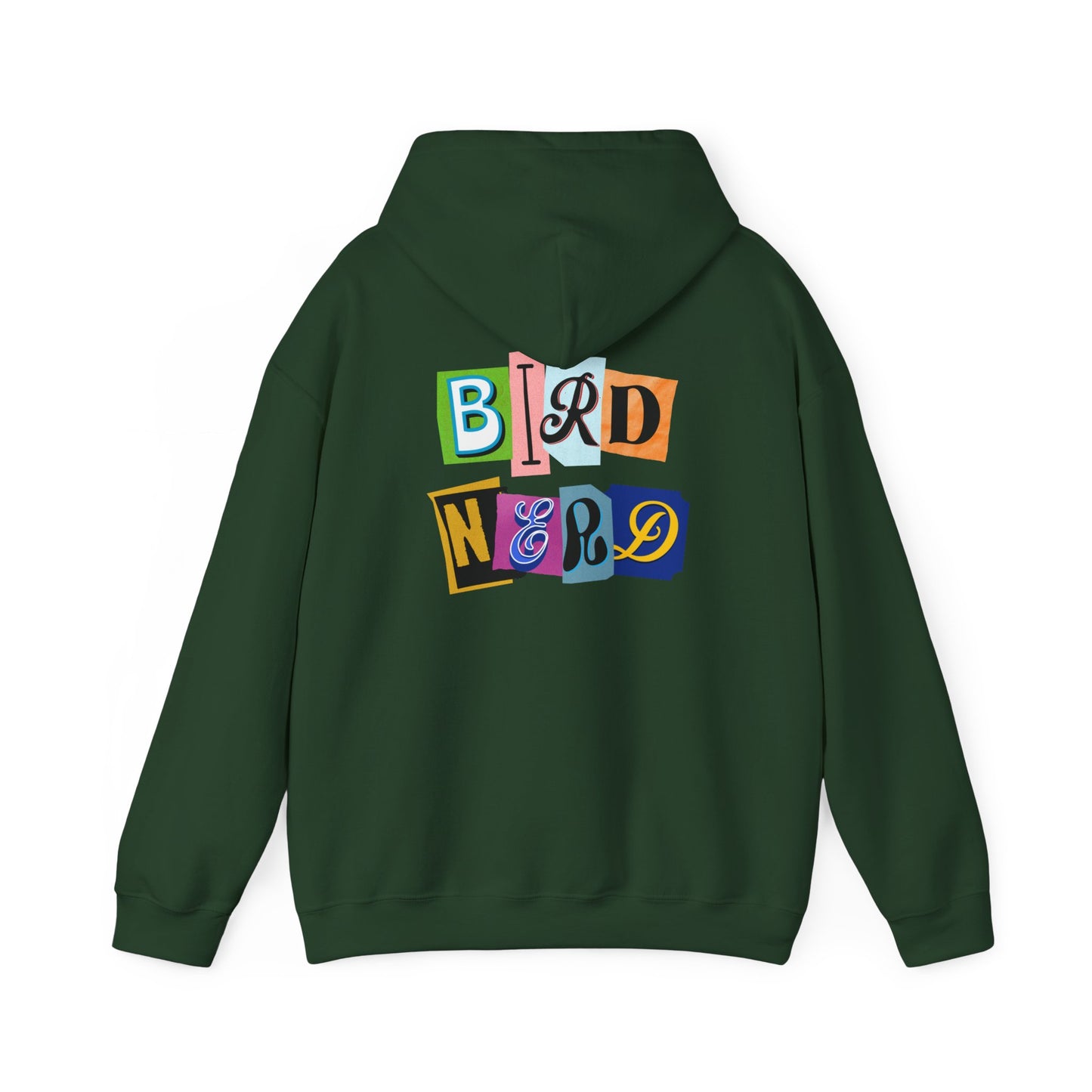 The Nerdy Birder - "Bird Nerd" Back Design Unisex Hoodie - Cozy Sweatshirt for Nature Lovers