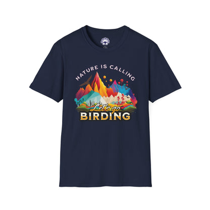 Nature Is Calling Birding Unisex Softstyle T-Shirt
