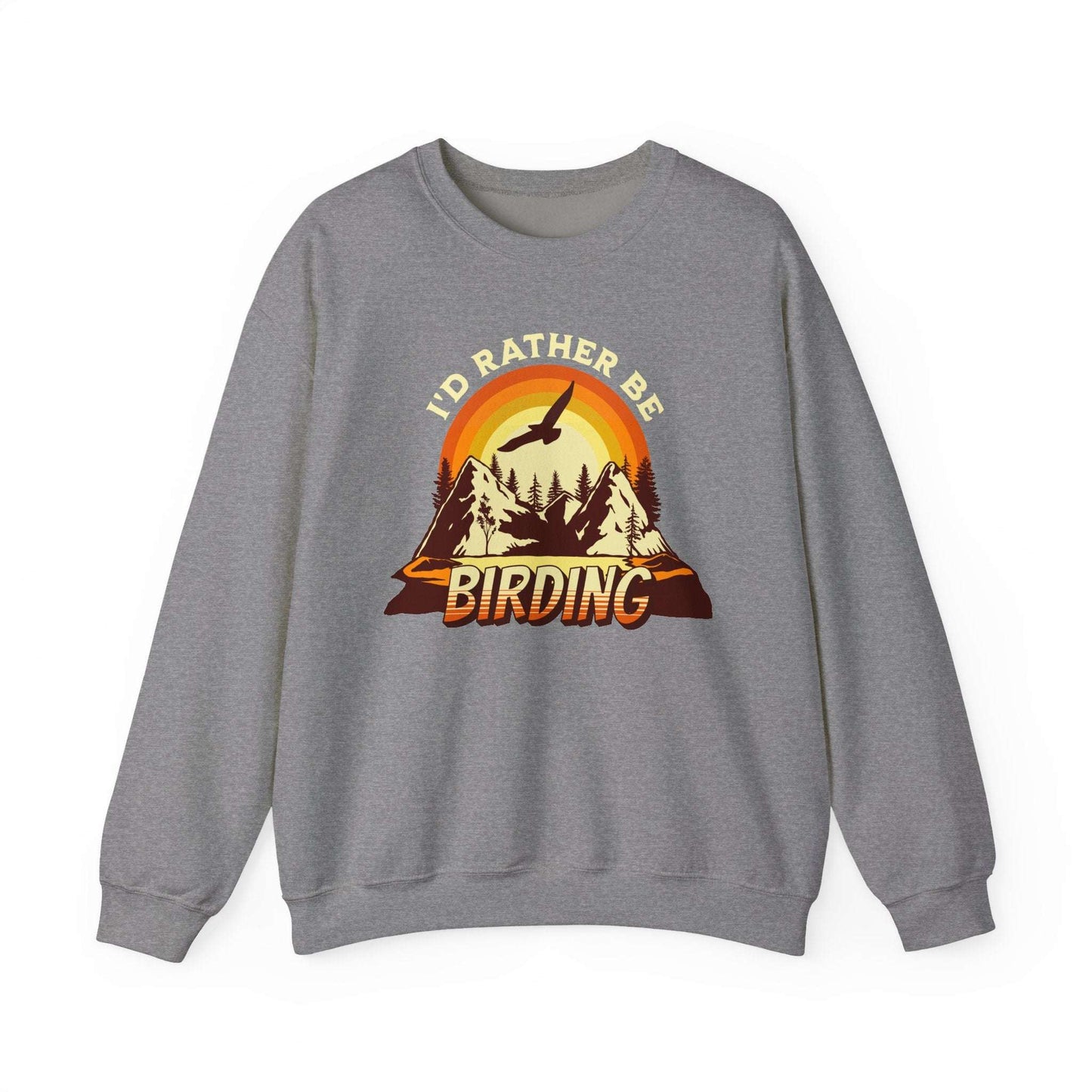 I'd Rather Be Birding Unisex Heavy Blend Crewneck Sweatshirt