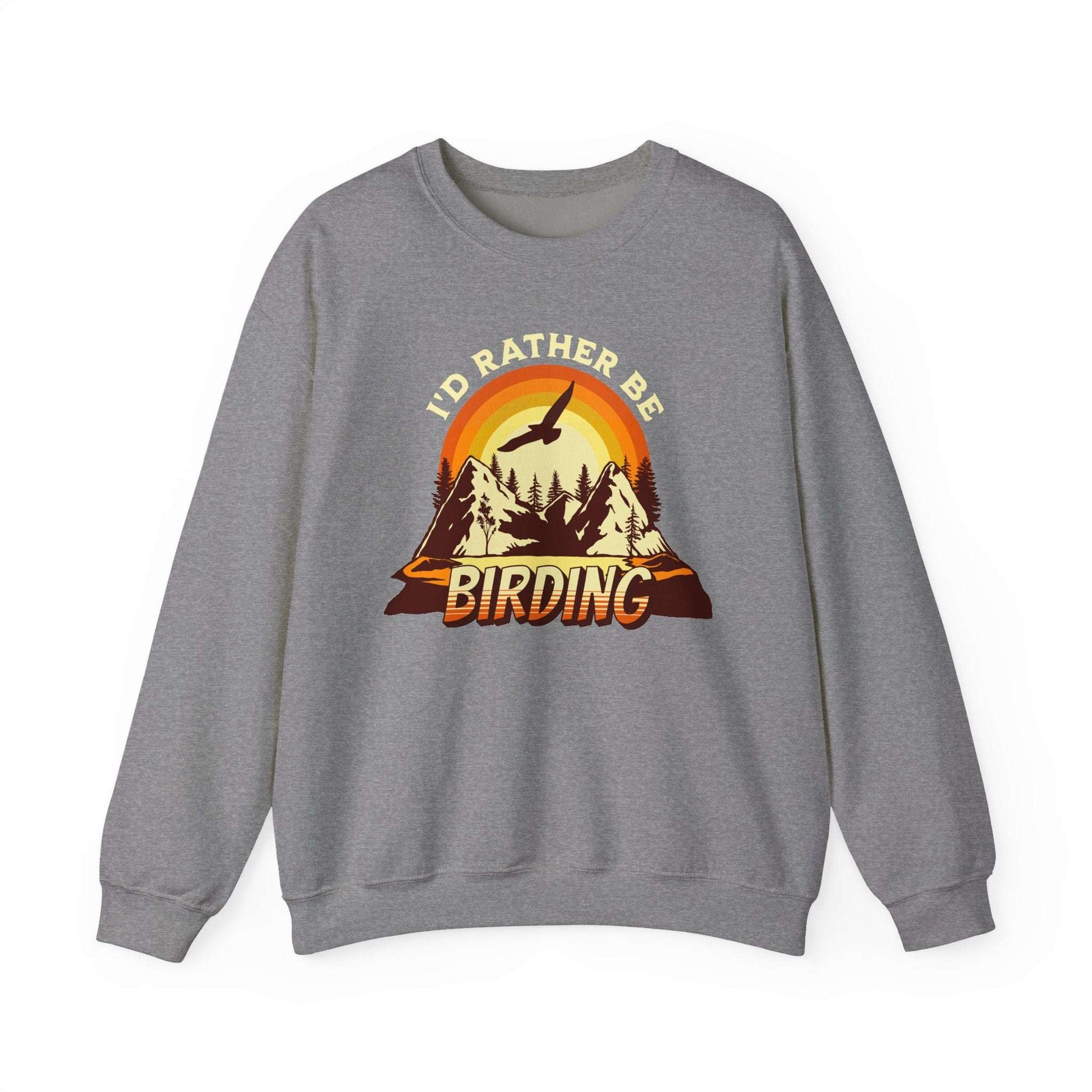 I'd Rather Be Birding Unisex Heavy Blend Crewneck Sweatshirt