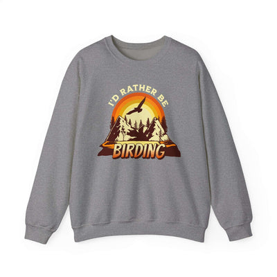 I'd Rather Be Birding Unisex Heavy Blend Crewneck Sweatshirt
