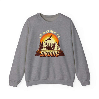 I'd Rather Be Birding Unisex Heavy Blend Crewneck Sweatshirt