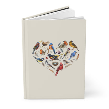 The Nerdy Birder Bird Heart Hardcover Journal - Perfect for Nature Lovers & Birdwatchers