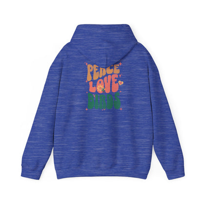 Peace Love Birds Unisex Hoodie Back Design - Cozy Sweatshirt for Nature Lovers