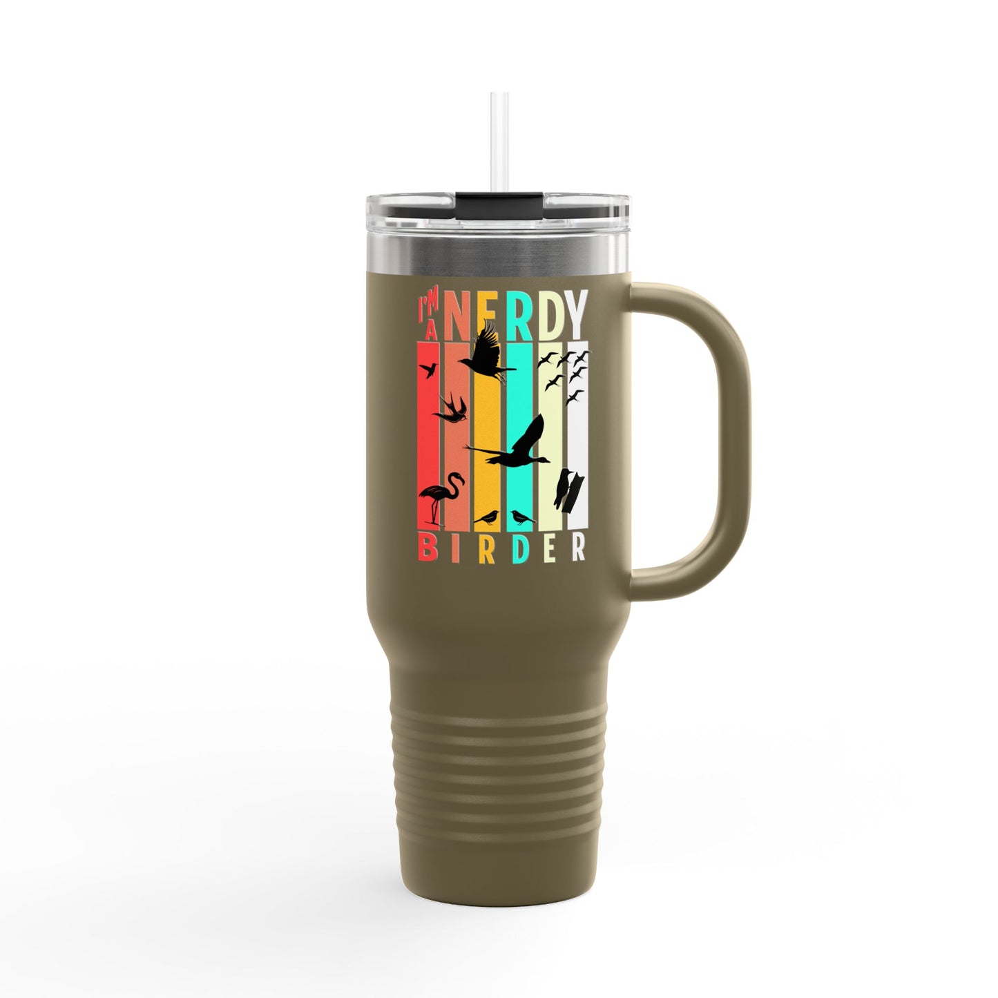 I'm A Nerdy Birder Insulated Travel Mug, 40oz