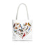 Bird Lovers Tote Bag - Colorful Heart Design for Nature Enthusiasts