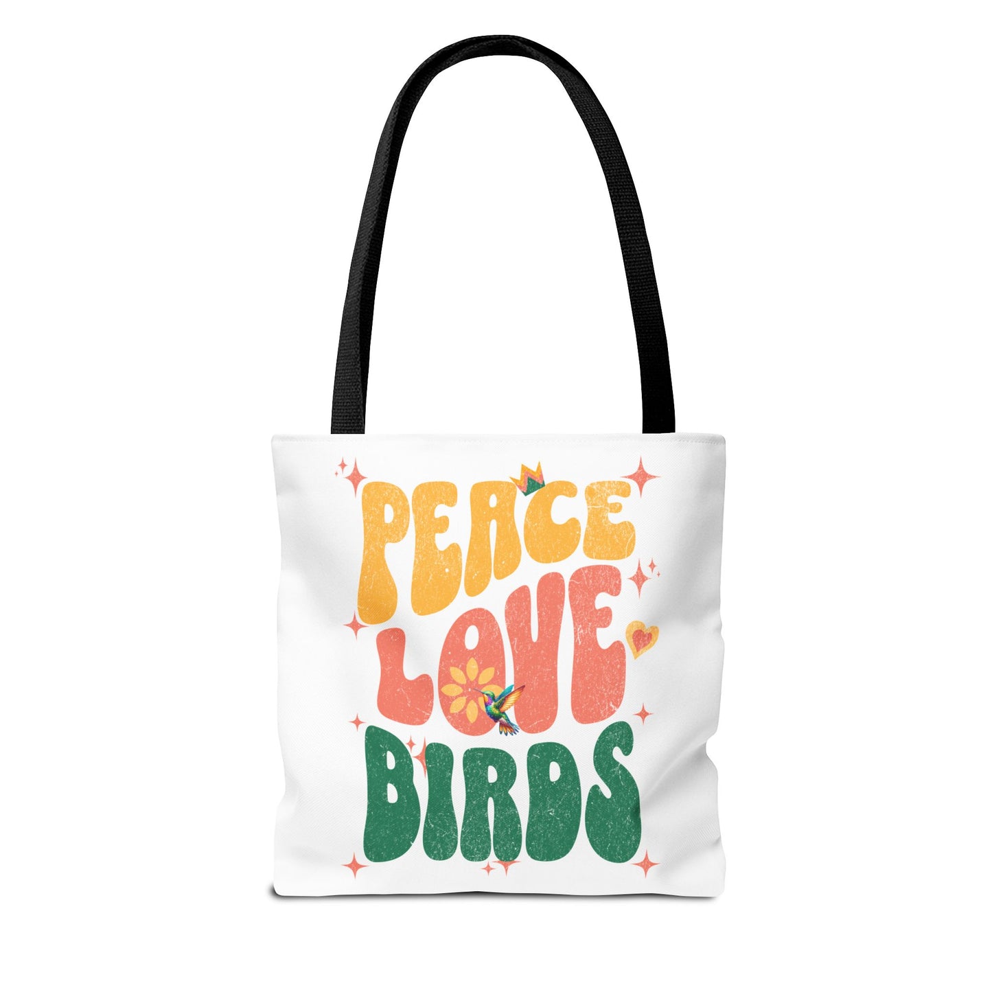 Peace Love Birds Tote Bag – Eco-Friendly Canvas Bag for Nature Lovers