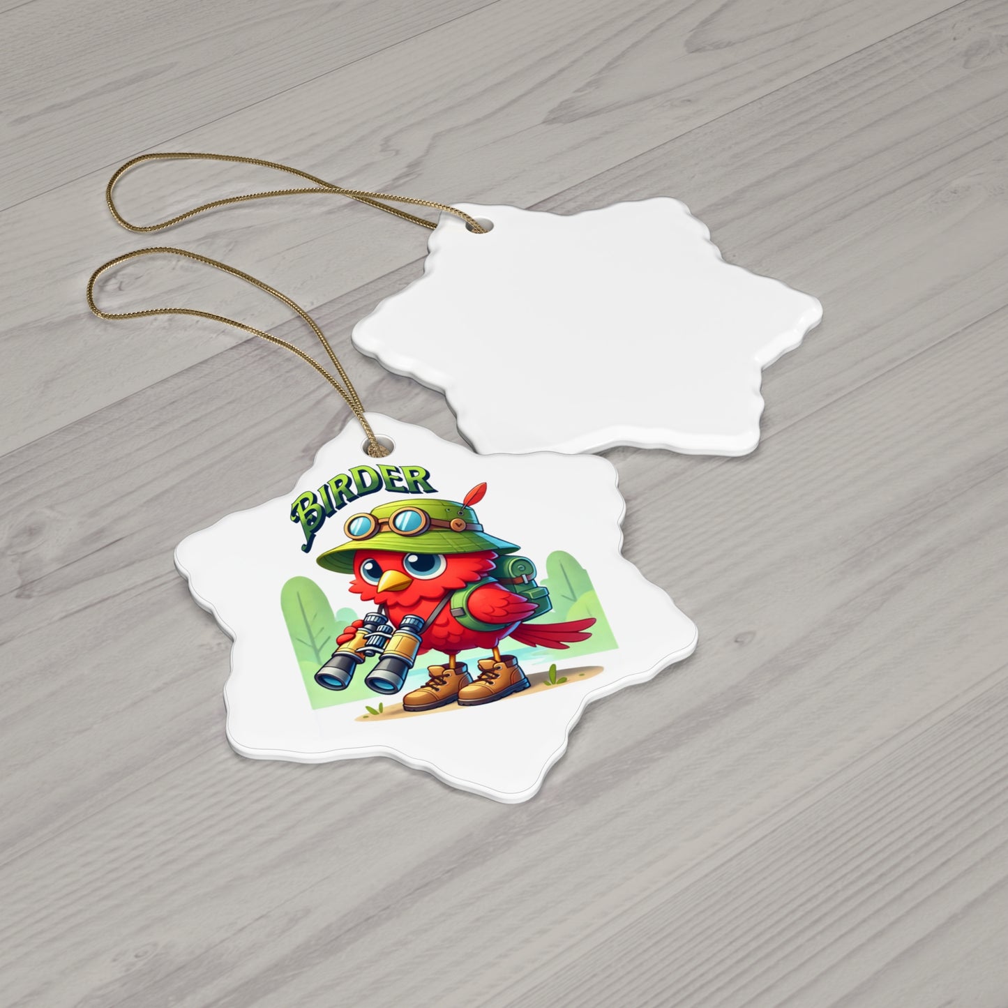 Trevor The Nerdy Birder Ornament — 4 Shape Options