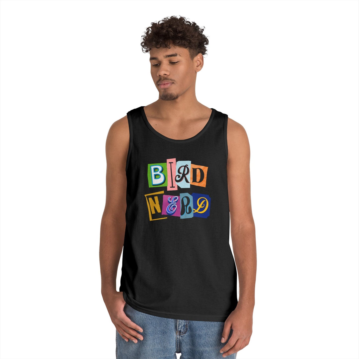 The Nerdy Birder Bird Nerd Tank Top, Gift for Bird Lovers, Unisex Summer Wear, Nature Lover's Apparel, Fun Casual Tank