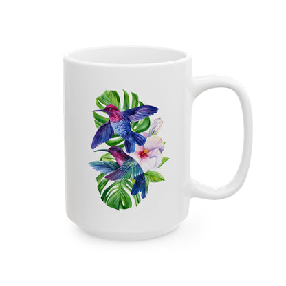 Tropical Hummingbird Ceramic Mug - Perfect Gift for Bird Lovers