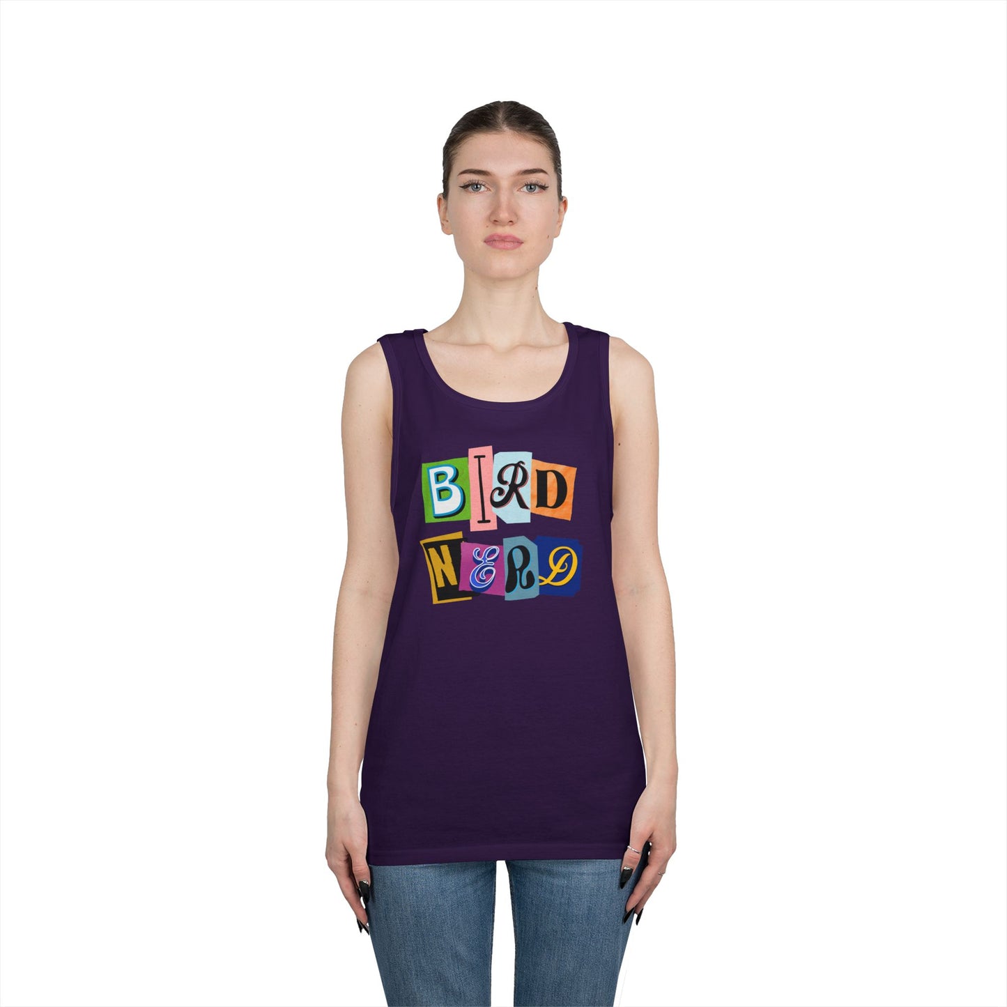 The Nerdy Birder Bird Nerd Tank Top, Gift for Bird Lovers, Unisex Summer Wear, Nature Lover's Apparel, Fun Casual Tank