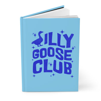 Silly Goose Club Hardcover Journal - Fun Note-taking, Gift for Writers, Creative Journal, Blue Matte Notebook, Unique Fun Writing