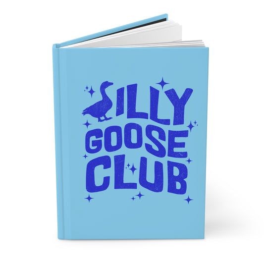Silly Goose Club Hardcover Journal - Fun Note-taking, Gift for Writers, Creative Journal, Blue Matte Notebook, Unique Fun Writing