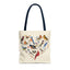 Heart of Birds Tote Bag - Natural color - Heart Design for Nature Enthusiasts