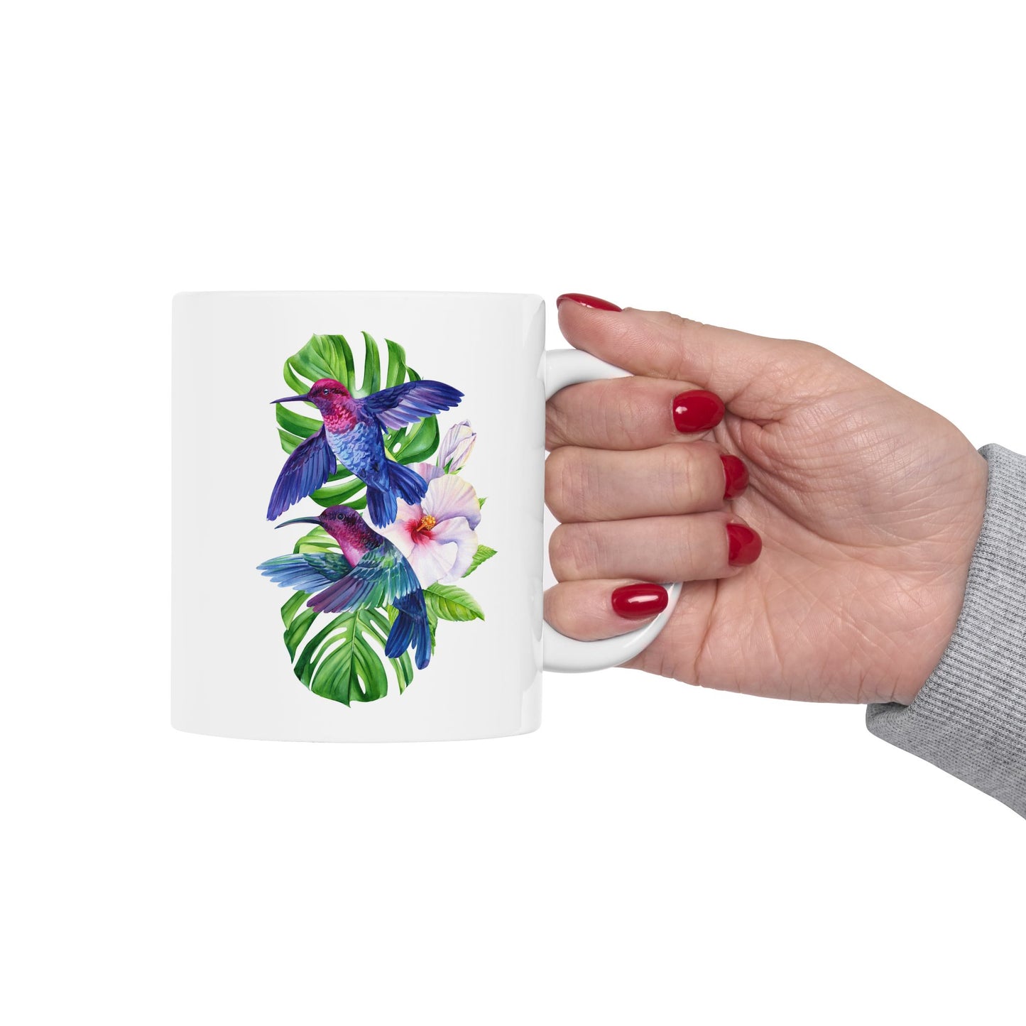 Tropical Hummingbird Ceramic Mug - Perfect Gift for Bird Lovers