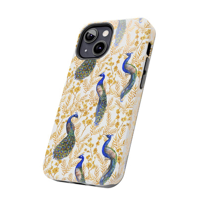 Elegant Peacock Tough Phone Case - Stylish Protection for Nature Lovers