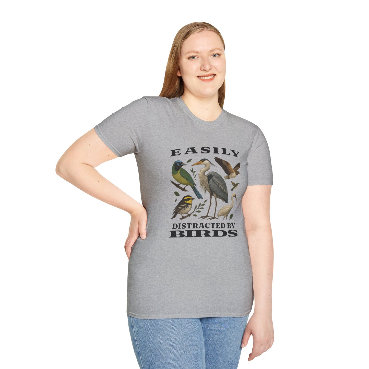 Easily Distracted by Birds Graphic T-Shirt