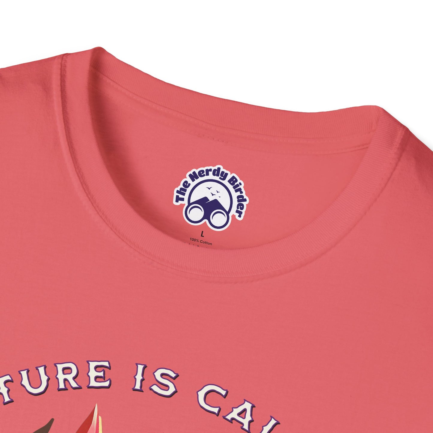 Nature Is Calling Birding Unisex Softstyle T-Shirt