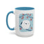 Cute Bird & Cherry Blossom Accent Coffee Mug - 11oz & 15oz