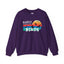 Easily Distracted by Birds Retro Sunset Crewneck Sweatshirt