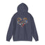 Bird Heart Unisex Hoodie Back Design - Cozy Sweatshirt for Nature Lovers