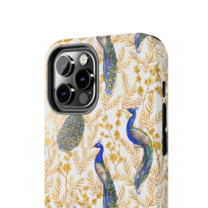 Elegant Peacock Tough Phone Case - Stylish Protection for Nature Lovers