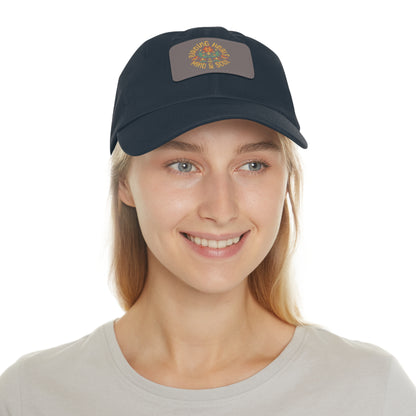 The Nerdy Birder Birding Heals with Leather Patch for Inspired by childhood memories of playful glamour, Stylish Outdoor Cap, Gift for Bird Watching Enthusiasts, Casual Fashion Accessory