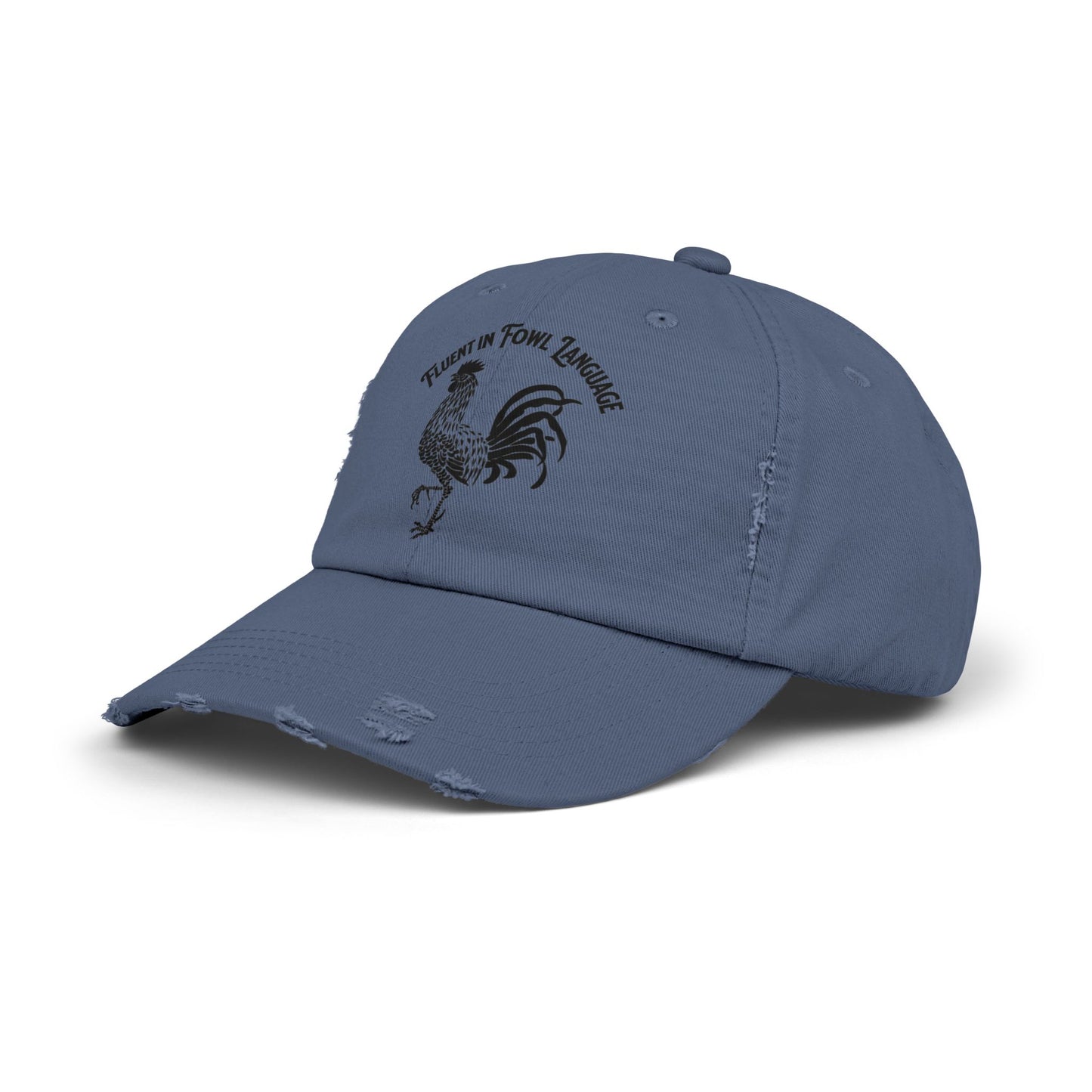 The Nerdy Birder Fluent In Fowl Language Vintage Style Hat - Unisex Distressed Cap