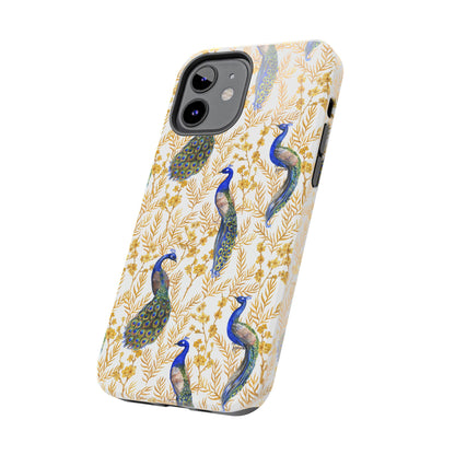 Elegant Peacock Tough Phone Case - Stylish Protection for Nature Lovers