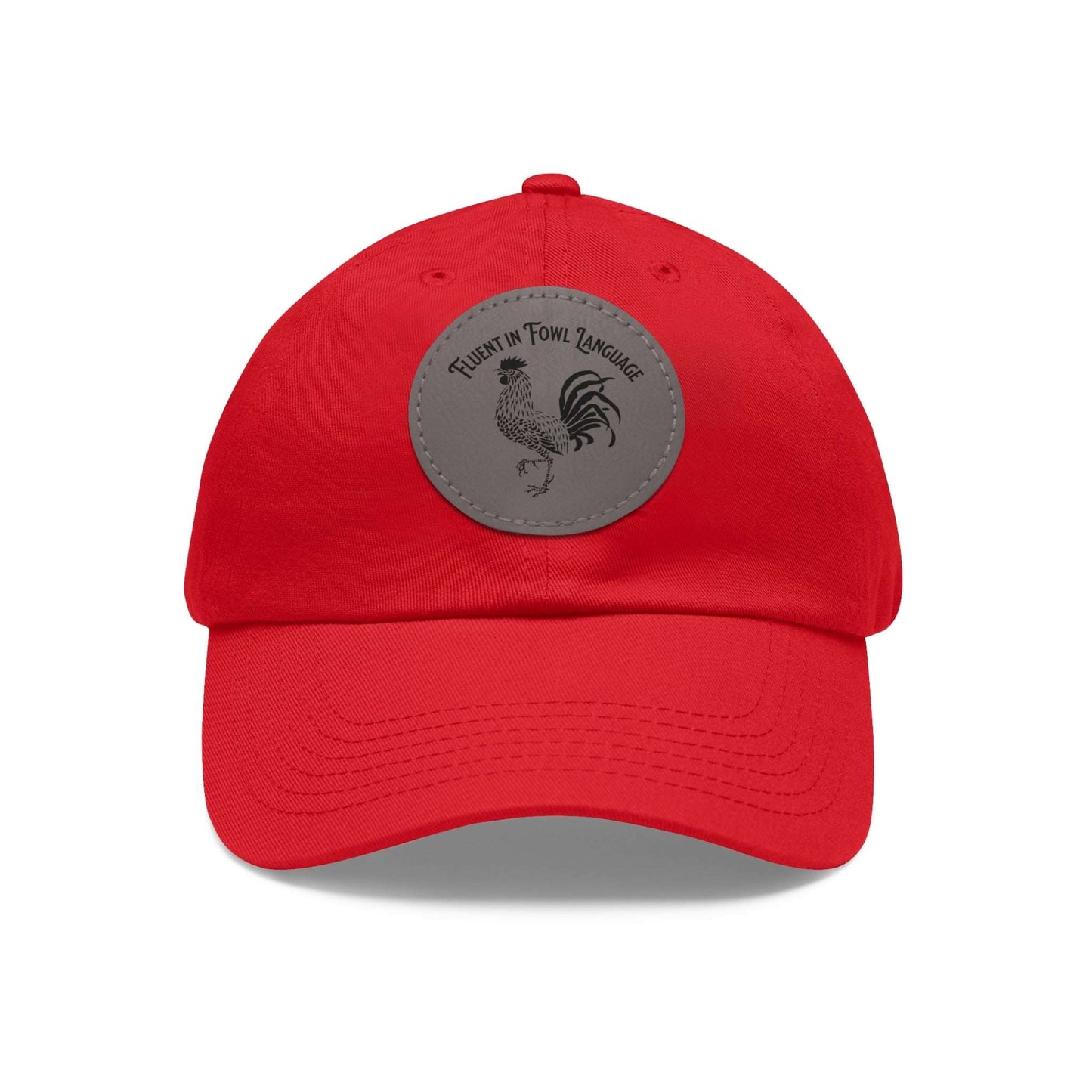 The Nerdy Birder - "Fluent in Fowl Language"  Dad Hat, Leather Patch Cap, Perfect Gift for Dads, Nature Lovers, Casual Style Cap, Summer Accessories