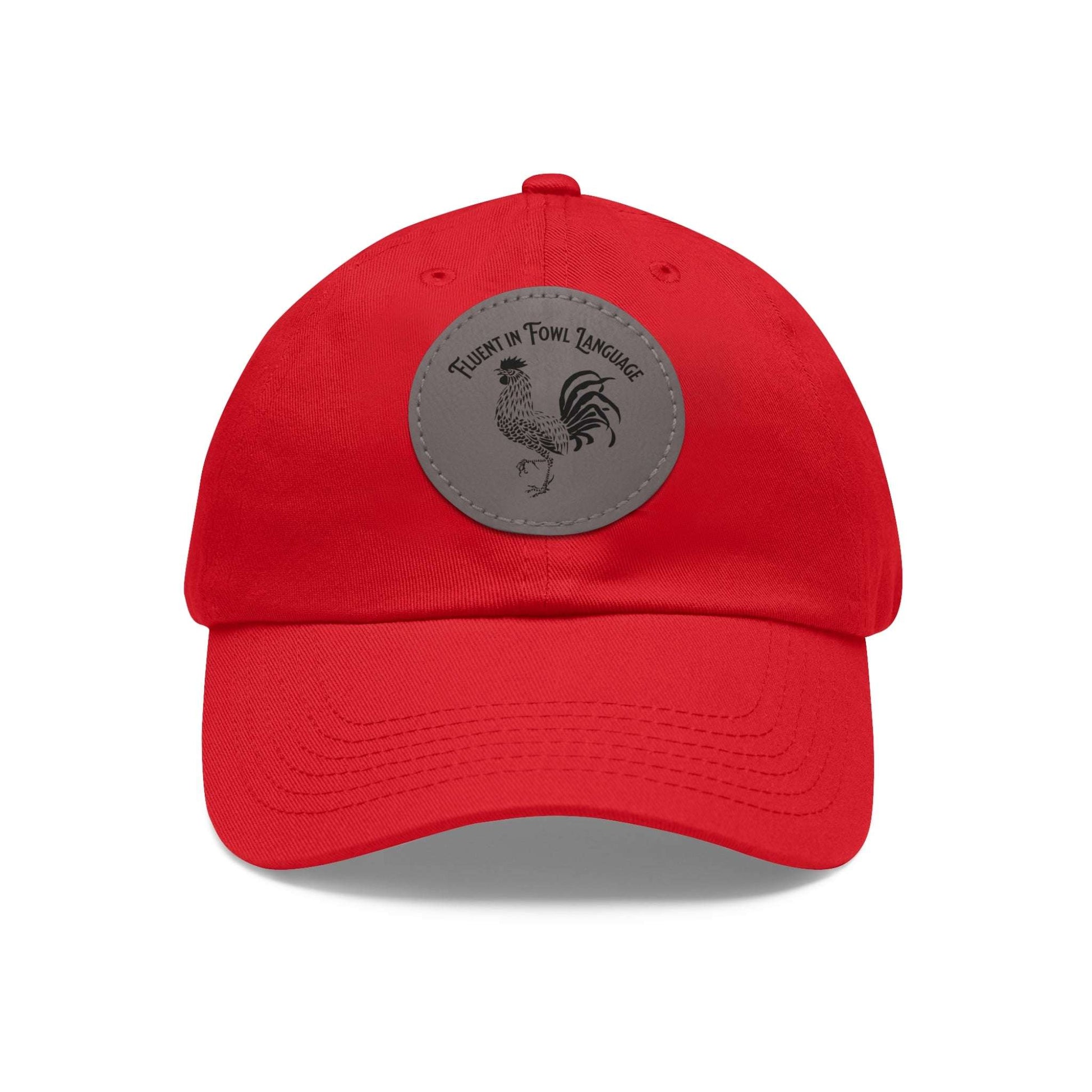 The Nerdy Birder - "Fluent in Fowl Language"  Dad Hat, Leather Patch Cap, Perfect Gift for Dads, Nature Lovers, Casual Style Cap, Summer Accessories